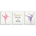 thumbnail image 1 of The Kids Room by Stupell Dance Like No One Is Watching Ballerinas 3pc Wall Plaque Art Set, 3pc, each 10 x 0.5 x 15, 1 of 2