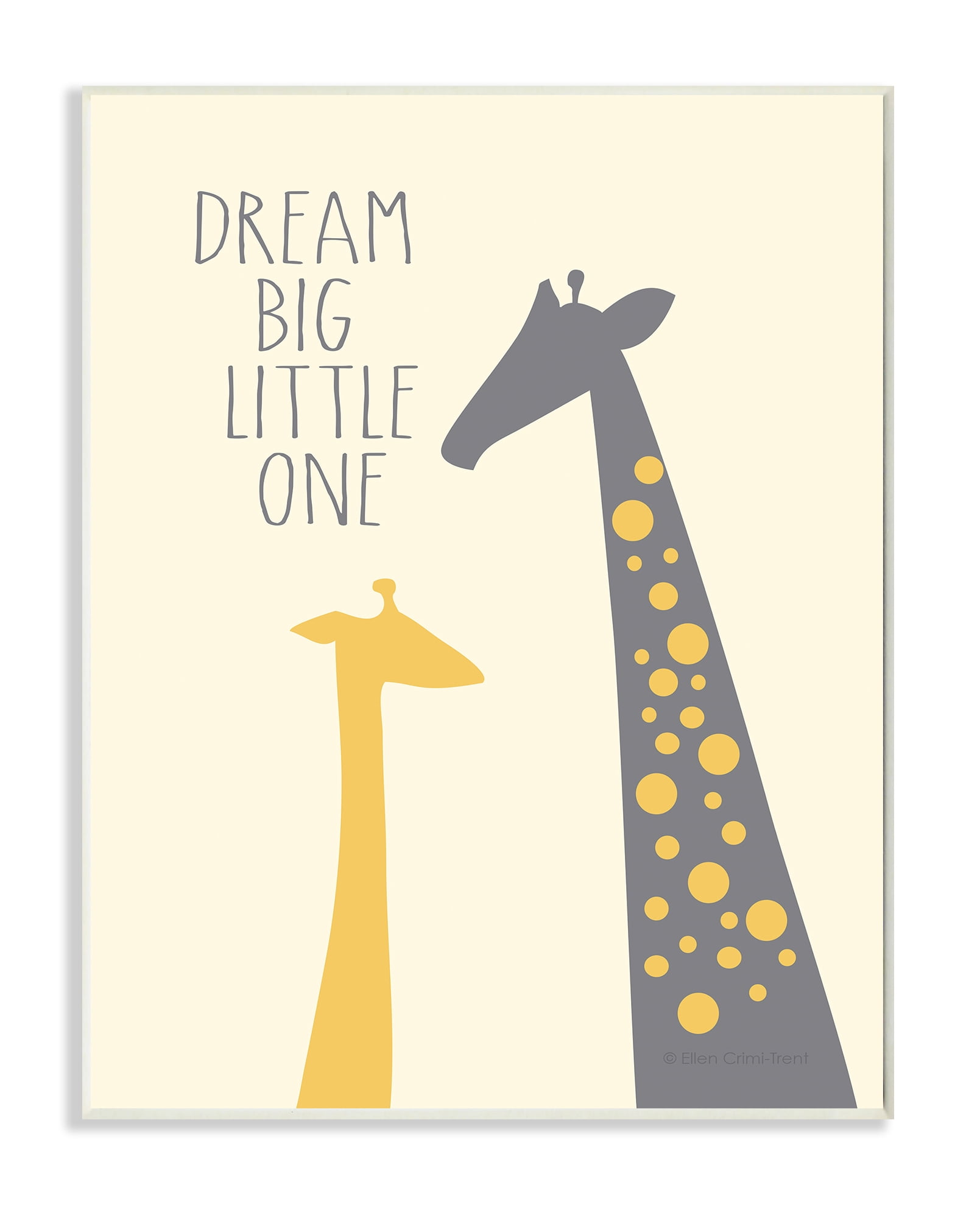The Kids Room by Stupell Dream Big Little One With Giraffes Wall Plaqueby Ellen Crimi-Trent