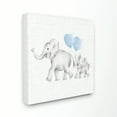 thumbnail image 1 of The Kids Room by Stupell Elephant Family Blue Balloon Linen Look Canvas Wall Art by Studio Q, 1 of 6