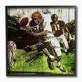 thumbnail image 1 of The Kids Room by Stupell Football Tackle Sports Wood Plank Texture Design Framed Wall Art by The Saturday Evening Post, 1 of 1
