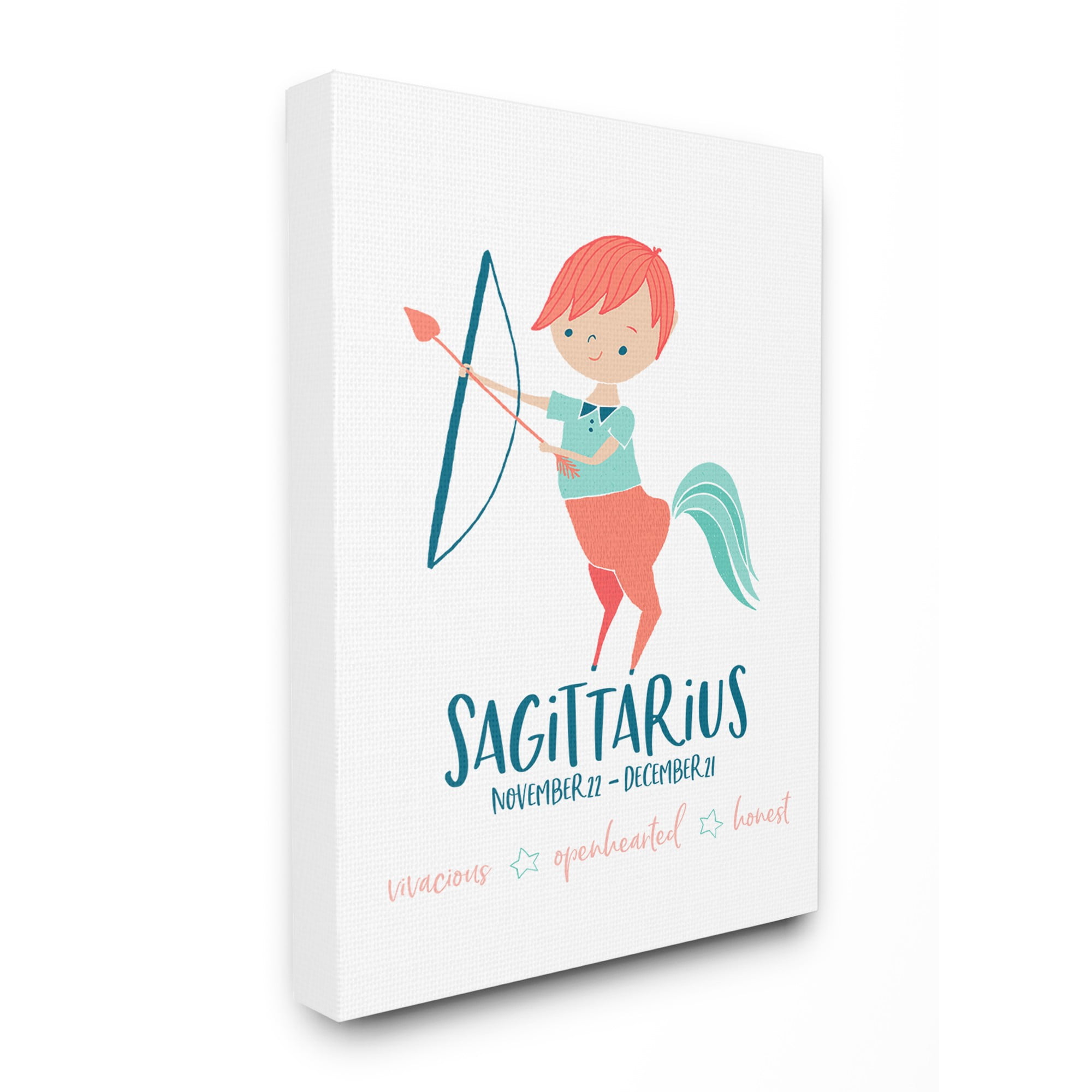 The Kids Room by Stupell Fun Modern Zodiac Sagittarius Centaur Child Oversized Stretched Canvas Wall Art, 24 x 1.5 x 30