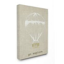 The Kids Room by Stupell Go Explore Hot Air Balloon Canvas Wall Art by Daphne Poselli