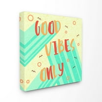 The Kids Room by Stupell Good Vibes Only Red Green Vibrant Word Design Canvas Wall Art by Ziwei Li