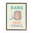 thumbnail image 1 of The Kids Room by Stupell Hang Your Towel Mod Elephant Framed Giclee Texturized Art, 11 x 1.5 x 14, 1 of 4