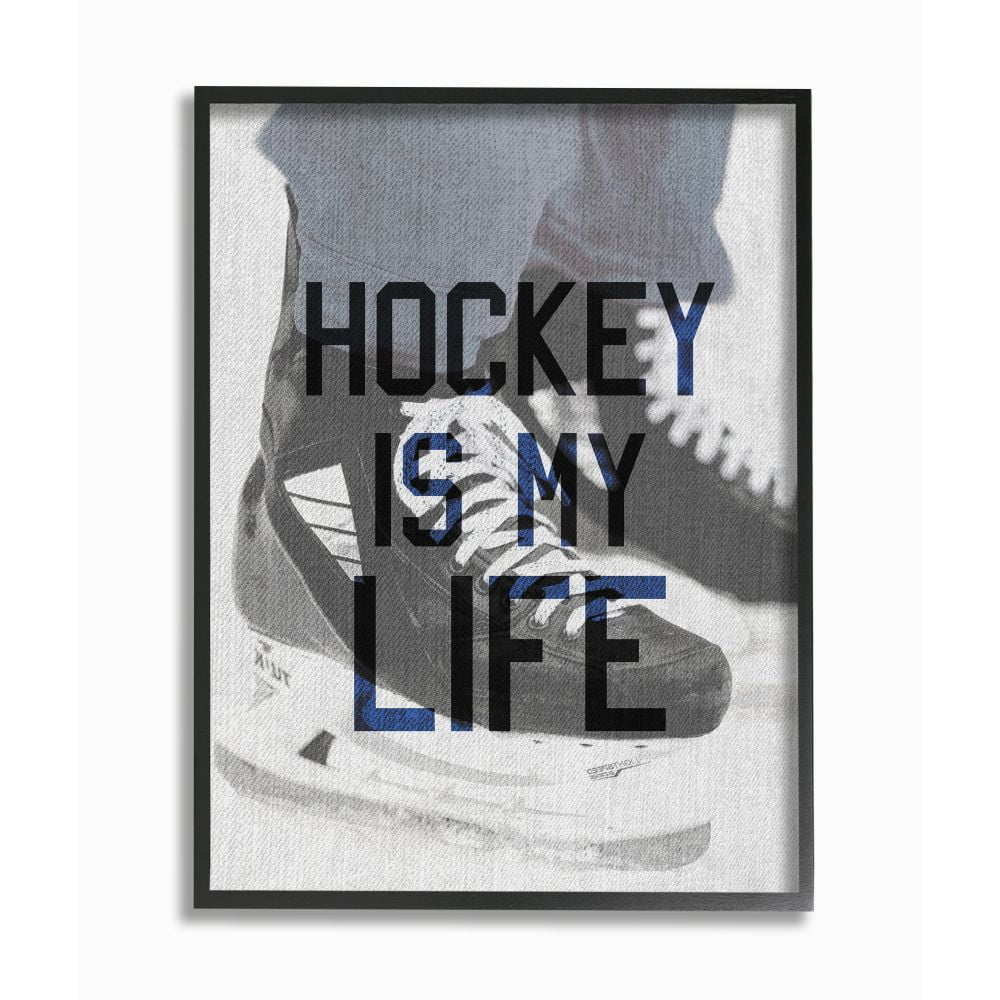 The Kids Room by Stupell Hockey Is My Life Ice Skates Framed Giclee Texturized Art