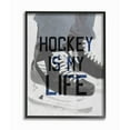 thumbnail image 1 of The Kids Room by Stupell Hockey Is My Life Ice Skates Framed Giclee Texturized Art, 1 of 4