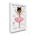 thumbnail image 1 of The Kids Room by Stupell How to Be A Ballerina Diagram With Pink Tutu and Slippers Black Haired Canvas Wall Art, 1 of 6