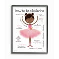 thumbnail image 1 of The Kids Room by Stupell How to Be A Ballerina Diagram With Pink Tutu and Slippers Black Haired Framed Giclee Texturized Art, 1 of 8