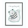thumbnail image 1 of The Kids Room by Stupell I Love You Beery M,. Much Cartoon Sweater Bear Framed Giclee Texturized Art, 1 of 4
