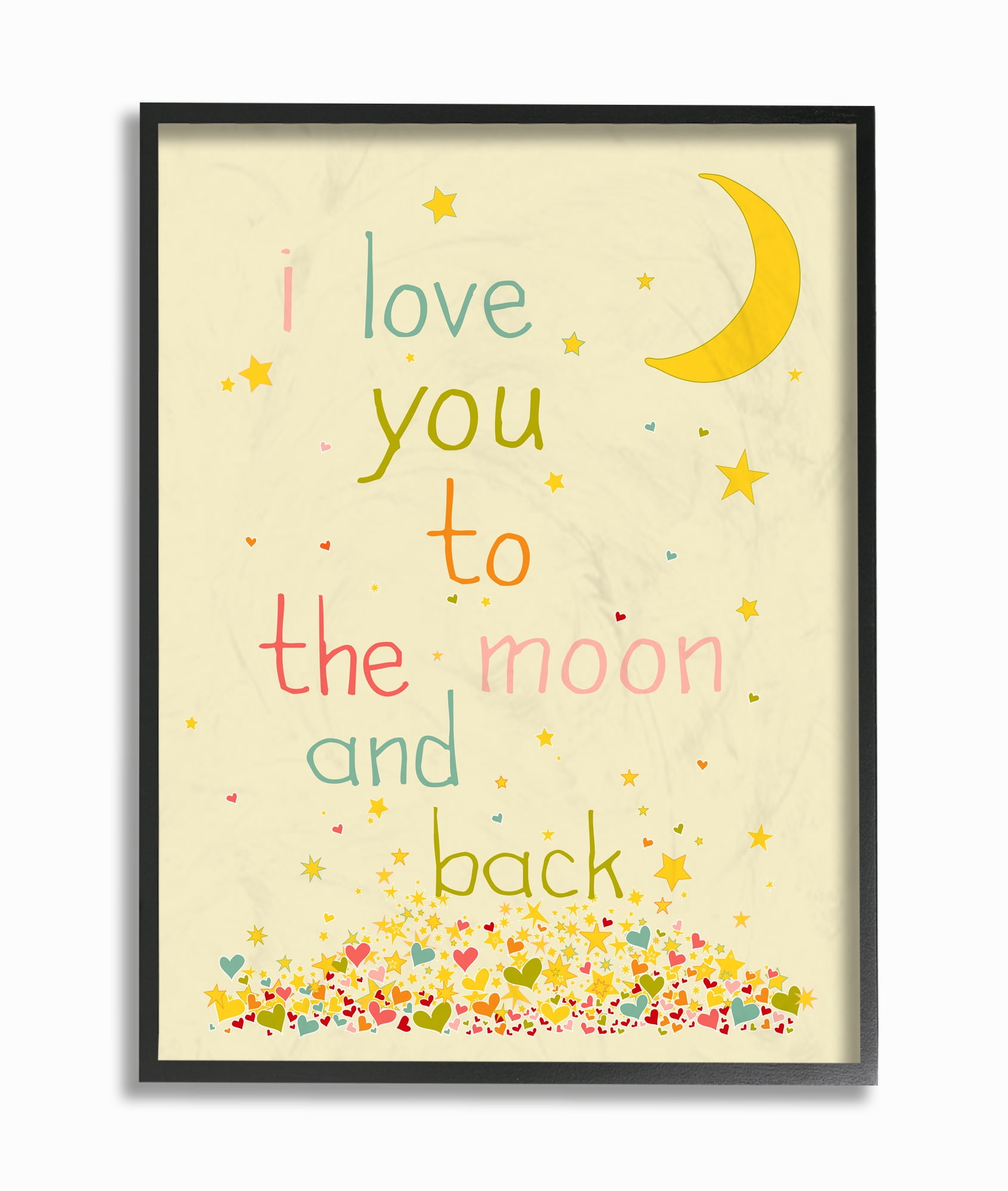 The Kids Room by Stupell I Love You To The Moon And Back Framed Wall Art by Karen Zukowski (Finny And Zook)