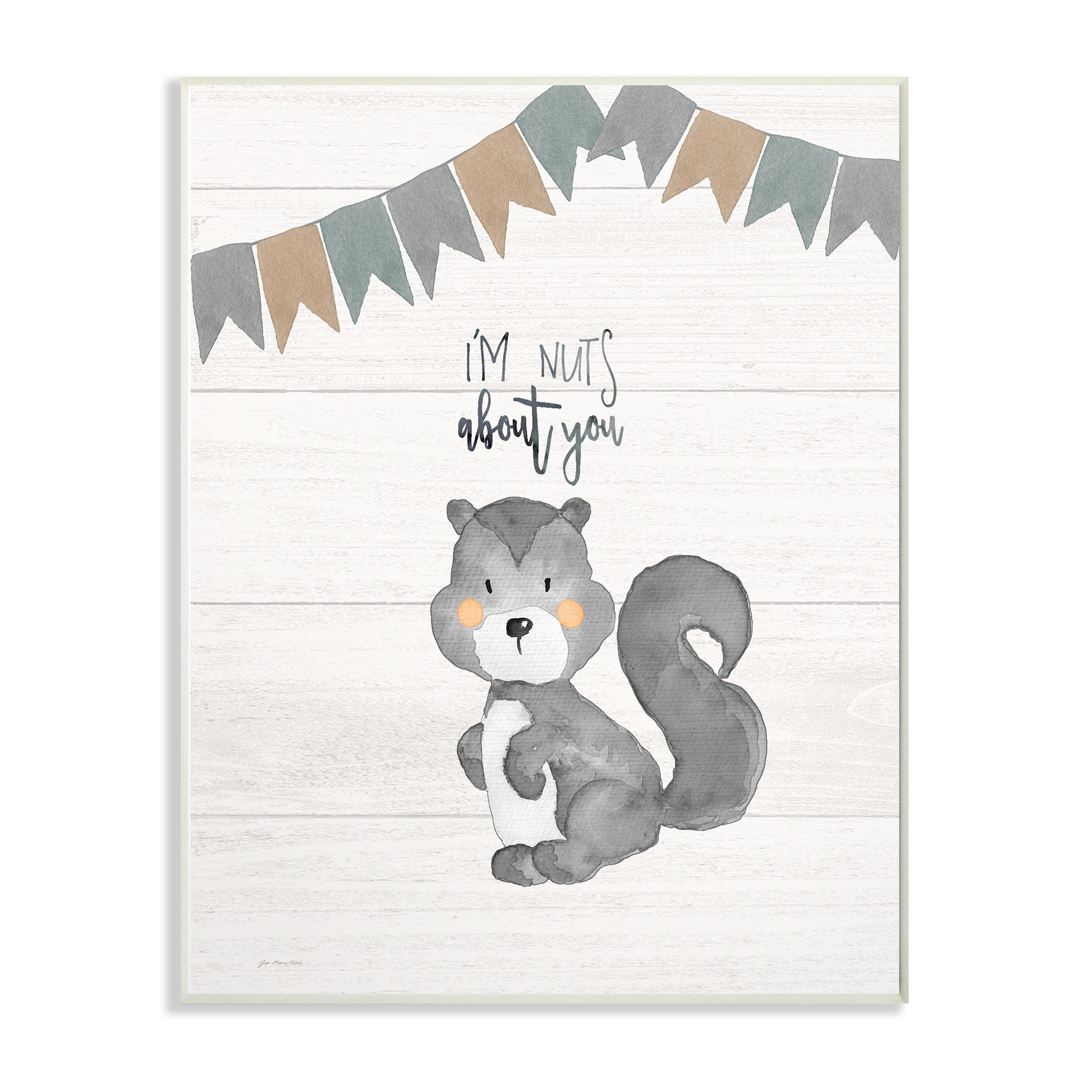 The Kids Room by Stupell I'M Nuts About You Squirrel Wall Plaque Art, 10 x 0.5 x 15