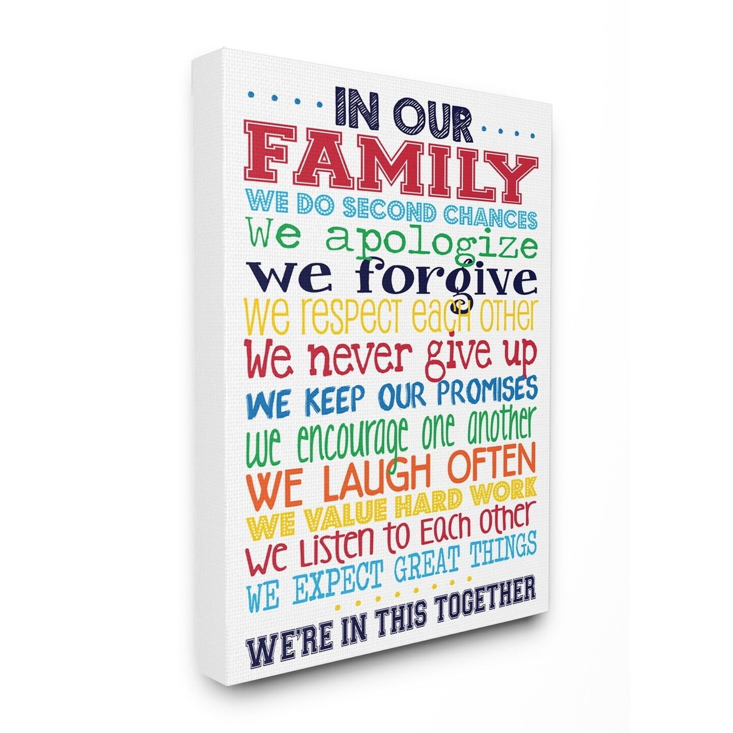 Stupell Industries In Our Family Rainbow Wall Plaque - 10x15" Wood Art By Erica Billups