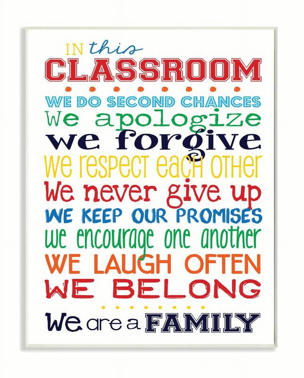 The Kids Room by Stupell In This Classroom Rules Typography Art Wall Plaqueby Erica Billups