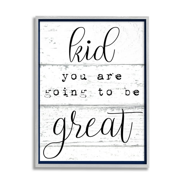 The Kids Room by Stupell Kid You Are Going To Be Great Typography Framed Wall Art by Daphne Polselli