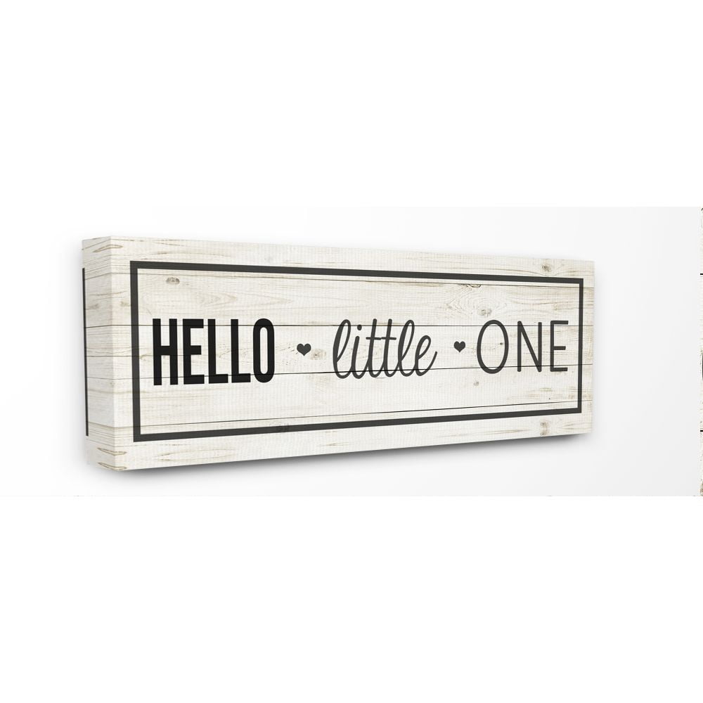The Kids Room by Stupell Kids Hello Little One Nursery Word Design Canvas Wall Art by Anna Quach