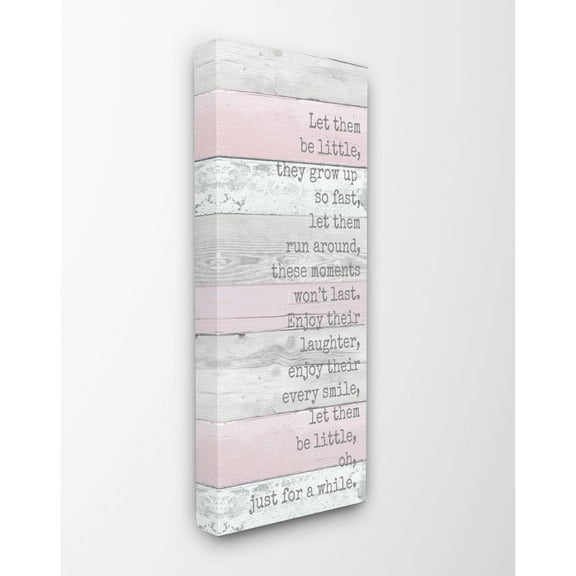The Kids Room by Stupell Kids Inspirational Pink Nursery Word Design Canvas Wall Art by Anna Quach