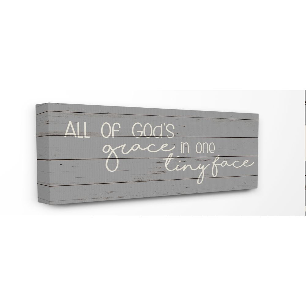 The Kids Room by Stupell Kids Inspirational Religious Nursery Word Design Canvas Wall Art by Anna Quach