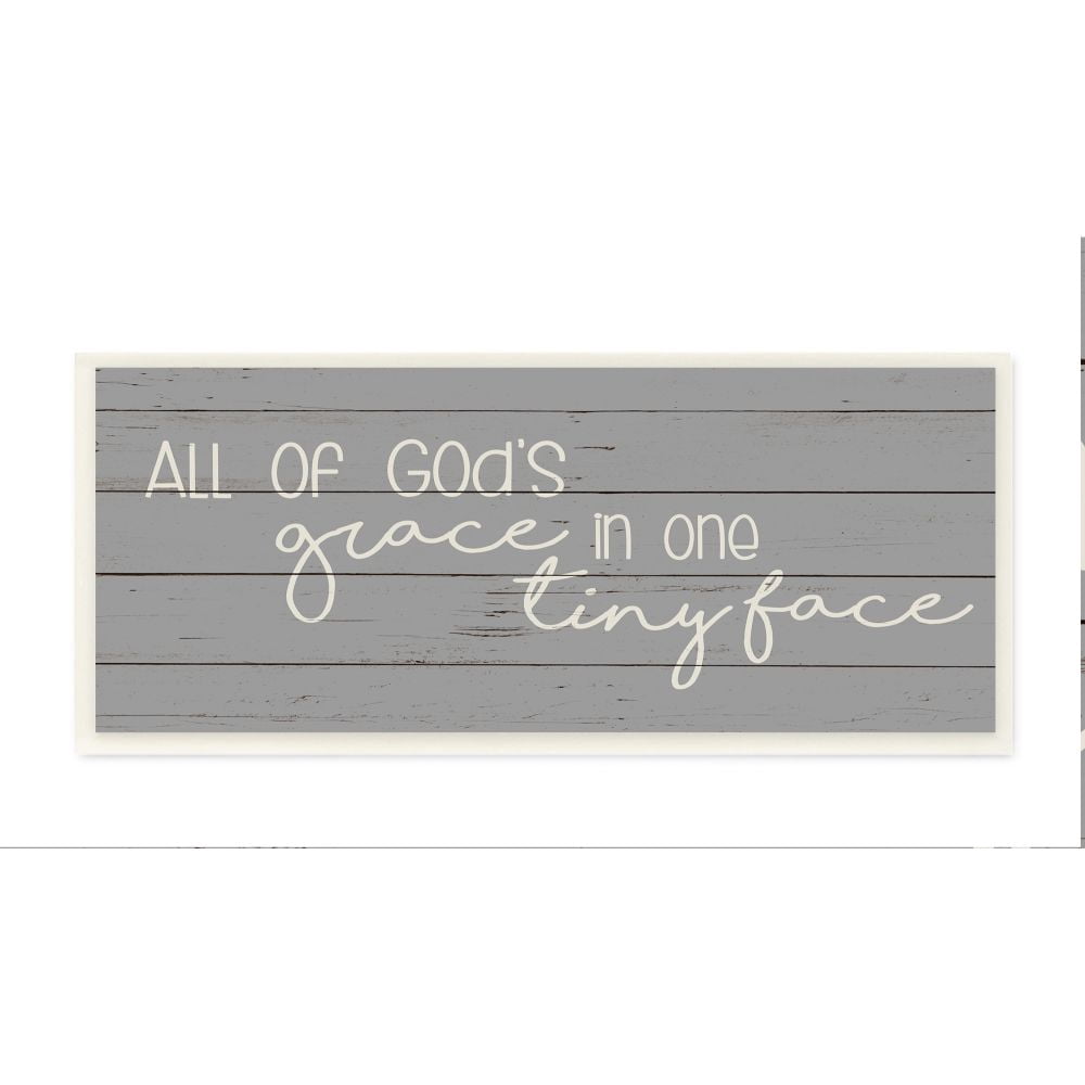 The Kids Room by Stupell Kids Inspirational Religious Nursery Word Design Wall Plaque Art by Anna Quach