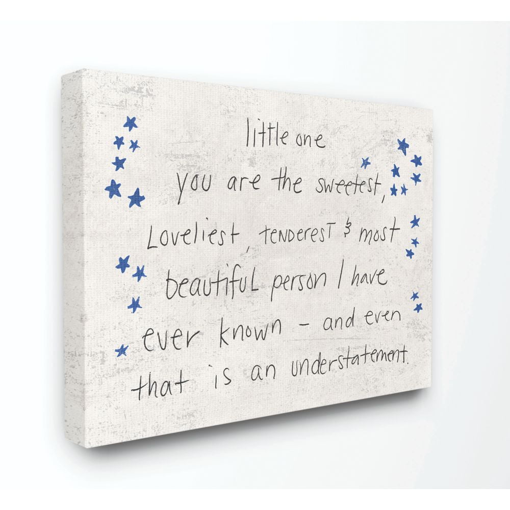 The Kids Room by Stupell Kids Inspirational Word Blue Stars Bedroom Nursery Design Canvas Wall Art by Daphne Polselli