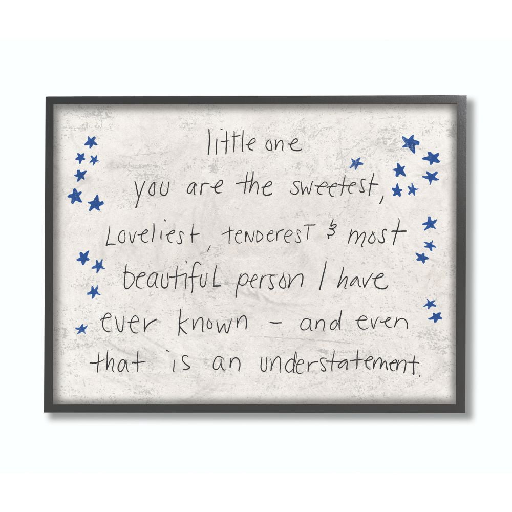 The Kids Room by Stupell Kids Inspirational Word Blue Stars Bedroom Nursery Design Framed Giclee Texturized Art by Daphne Polselli