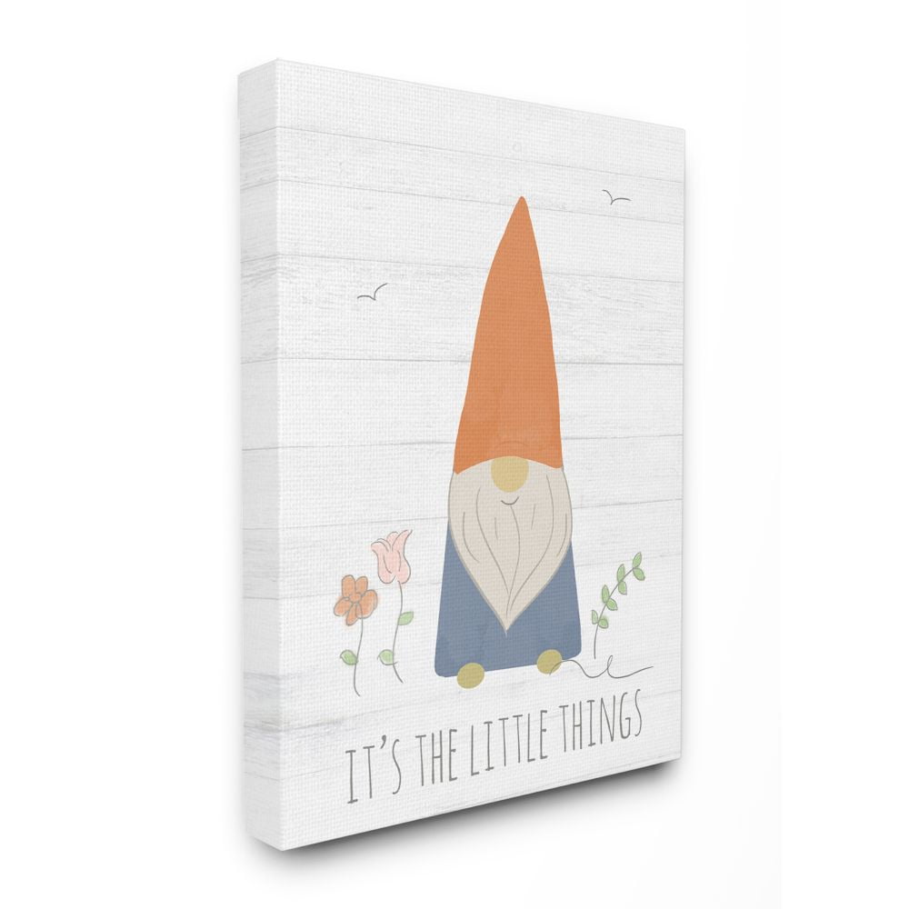 The Kids Room by Stupell Kids Inspirational Word Cute Colorful Gnome Drawing Design Super Canvas Wall Art by Anna Quach