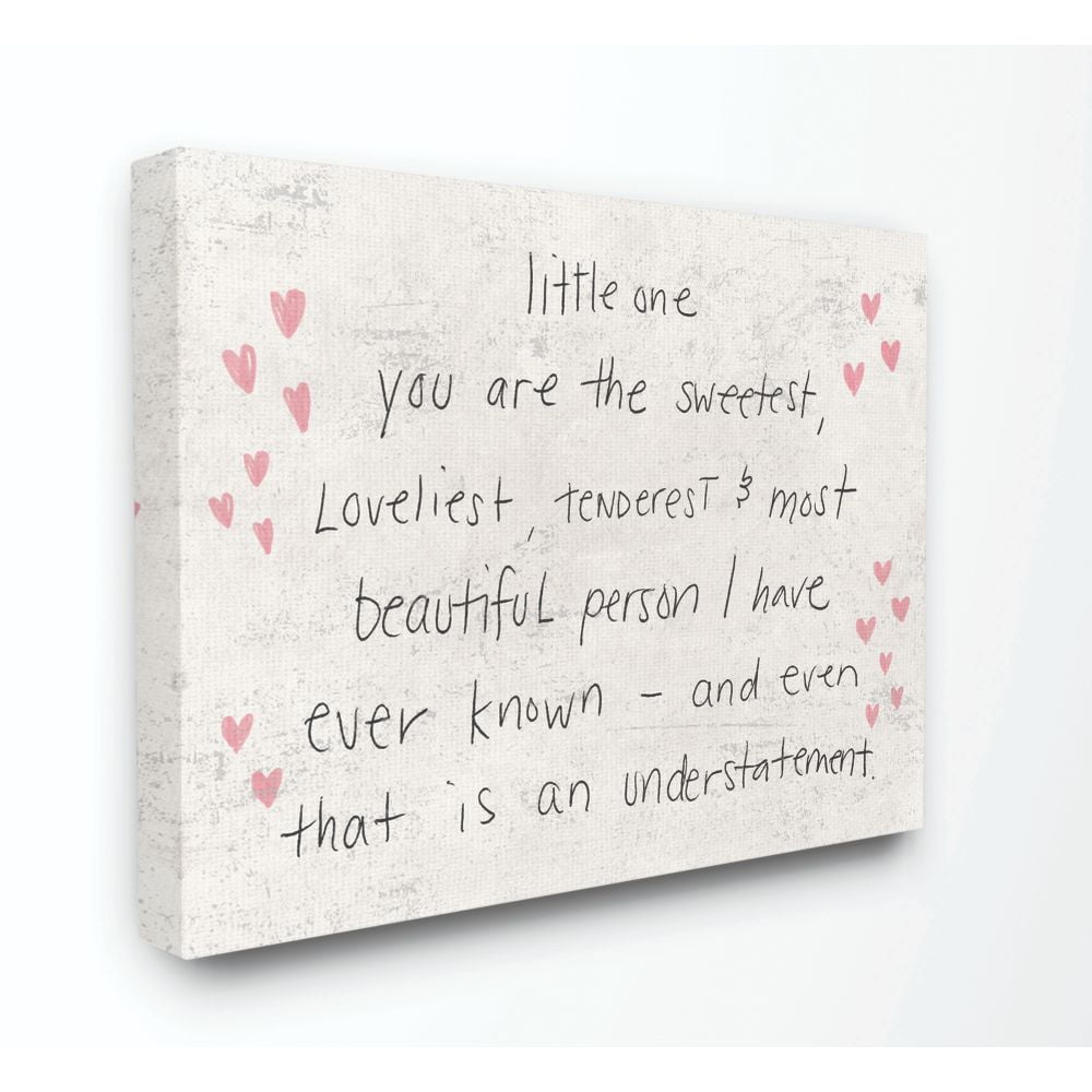 The Kids Room by Stupell Kids Inspirational Word Pink Stars Bedroom Nursery Design Canvas Wall Art by Daphne Polselli