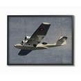 thumbnail image 1 of The Kids Room by Stupell Kids Military Plane Vehicle Blue Design Framed Giclee Texturized Art by Daphne Polselli, 1 of 3