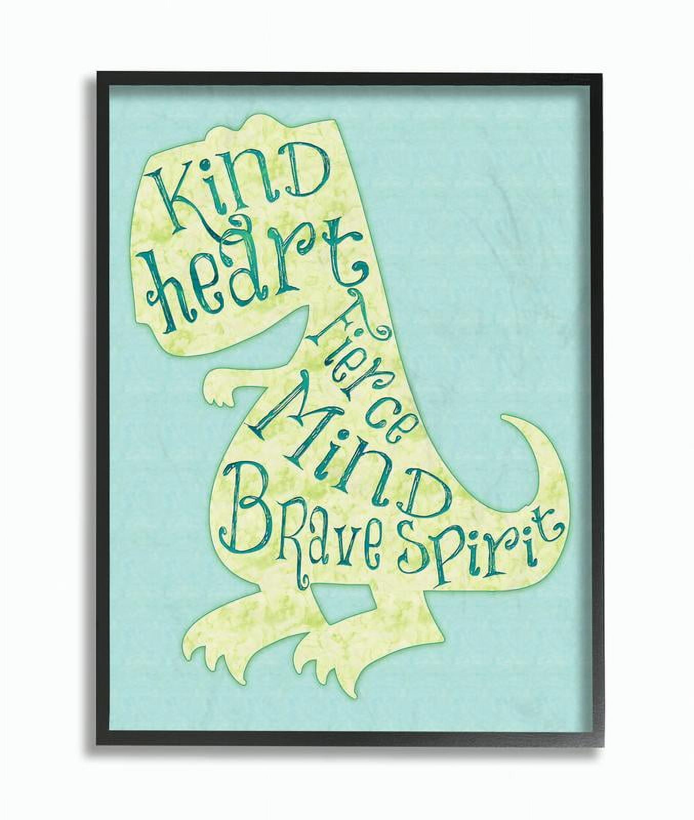 The Kids Room by Stupell Kind Heart Dinosaur Silhouette Framed Wall Art by Erica Billups