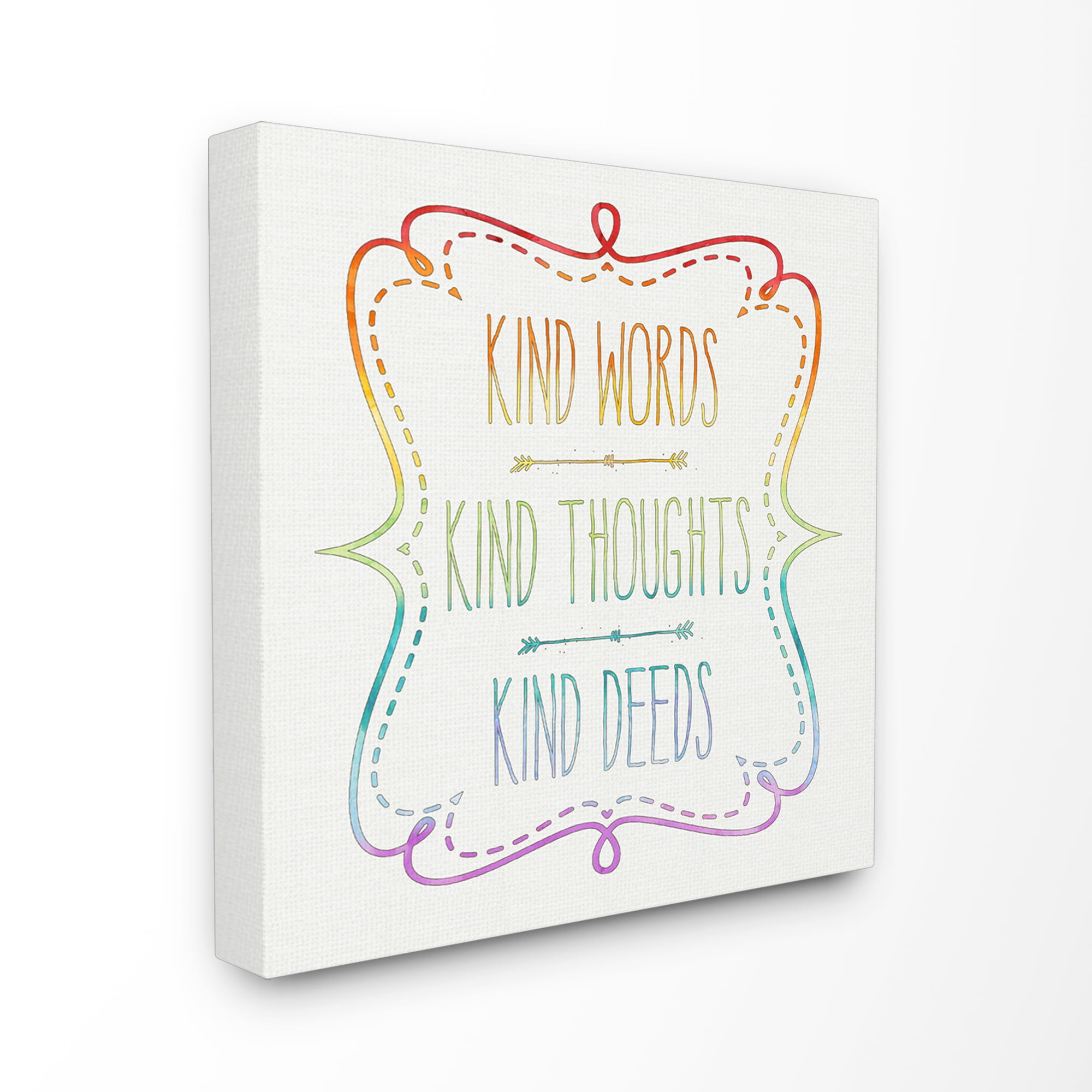 The Kids Room by Stupell Kind Words Thoughts and Deeds Canvas Wall Art by Erica Billups