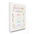 thumbnail image 1 of The Kids Room by Stupell Lessons From A Unicorn Rainbow Gold Kids Nursery Word Design Canvas Wall Art by Ziwei Li, 1 of 1