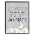 thumbnail image 1 of The Kids Room by Stupell Let Him Sleep Blue Mountains Kids Word Design Framed Wall Art by Daphne Polselli, 1 of 5