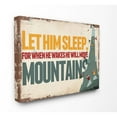 thumbnail image 1 of The Kids Room by Stupell Let Him Sleep Mountain Climber Kids Nursery Word Design Canvas Wall Art by The Saturday Evening Post, 1 of 1