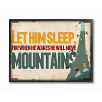 The Kids Room by Stupell Let Him Sleep Mountain Climber Kids Nursery Word Design Framed Wall Art by The Saturday Evening Post