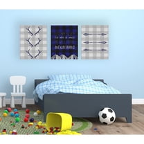 The Kids Room by Stupell Let Him Sleep Mountains Arrow Antler 3pc Wall Plaque Art Set, 10 x 0.5 x 15