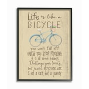The Kids Room by Stupell Life is Like a Bicycle' Icon Inspirational Typography Framed Wall Art by Regina Nouvel