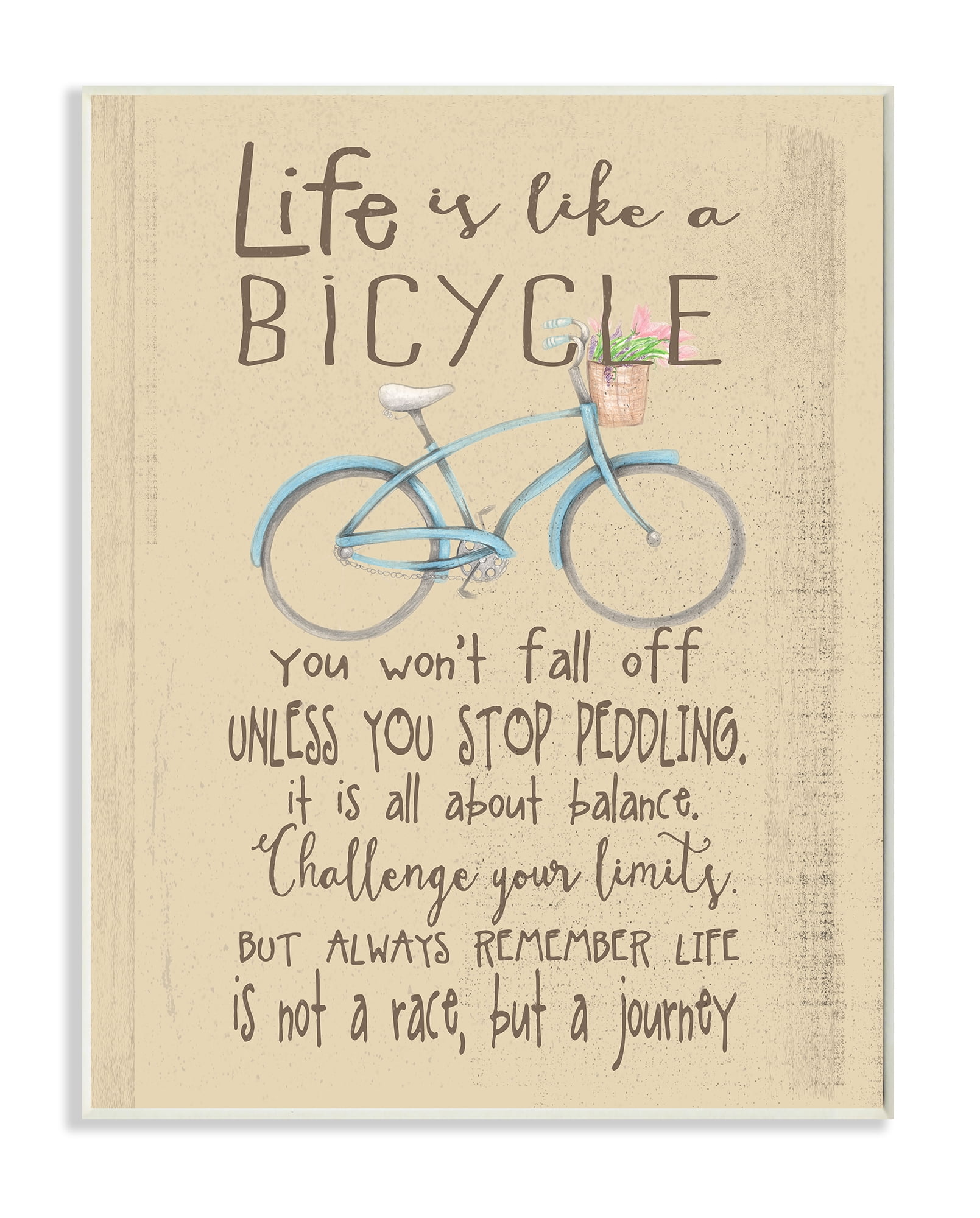 The Kids Room by Stupell Life is Like a Bicycle' Icon Inspirational Typography Wall Plaqueby Regina Nouvel
