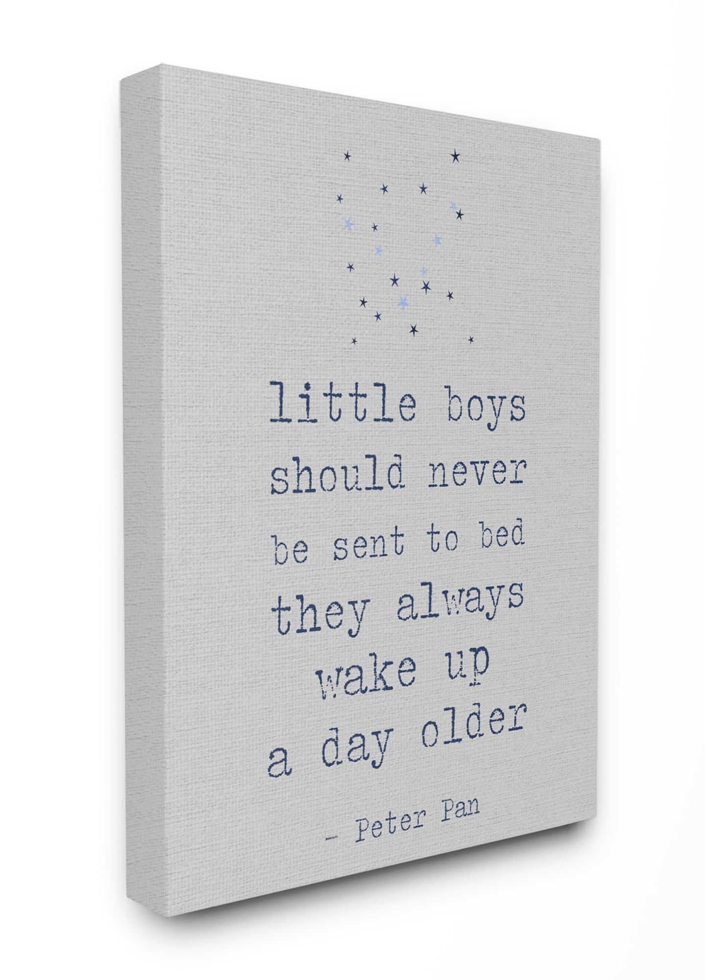 The Kids Room by Stupell Little Boys Should Never…Always Wake Up a Day Older Canvas Wall Art by Daphne Polselli