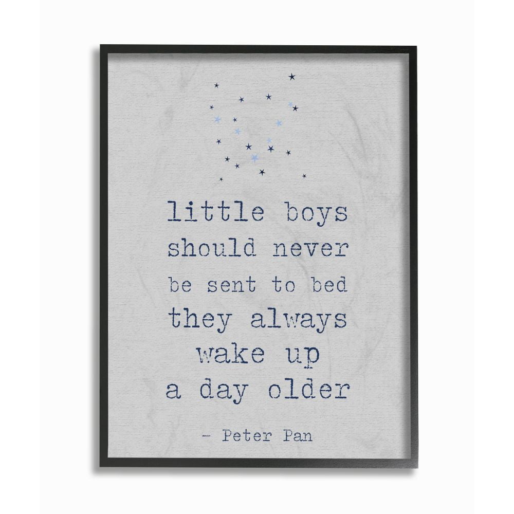 The Kids Room by Stupell Little Boys Should Never?Always Wake Up a Day Older Framed Wall Art by Daphne Polselli