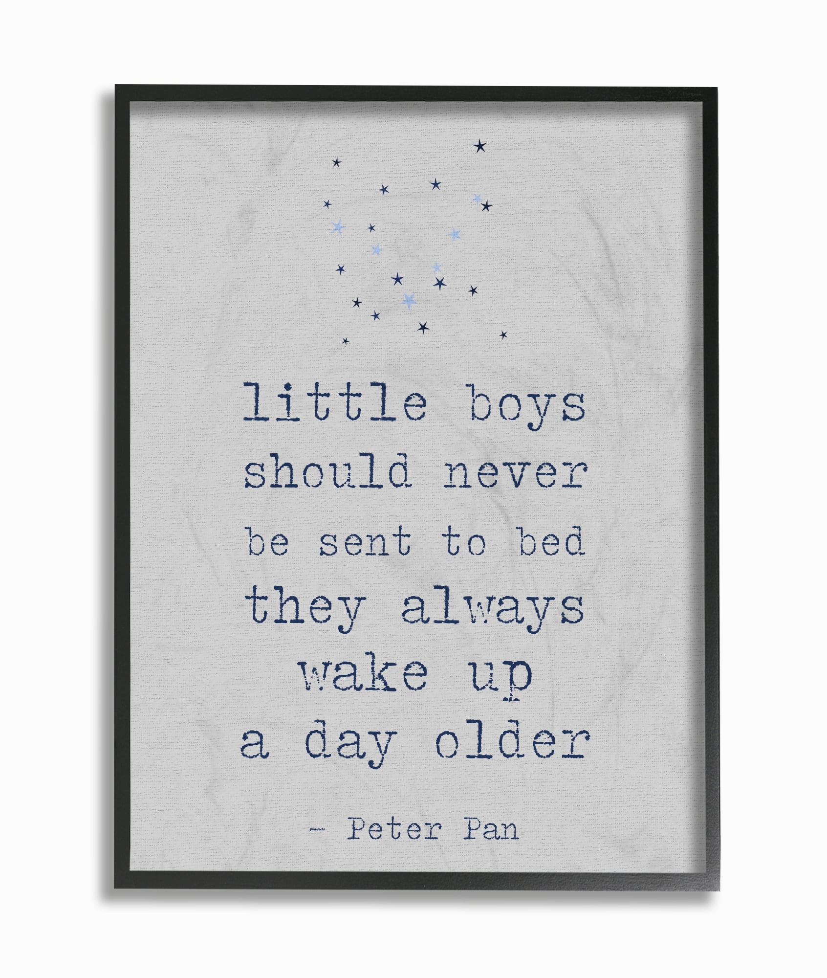 The Kids Room by Stupell Little Boys Should Never…Always Wake Up a Day Older Framed Wall Art by Daphne Polselli