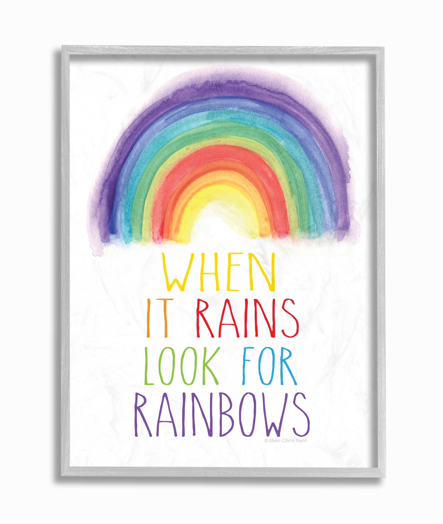 Colorful Rainbow Canvas Wall Art for Kids, 11 x 14