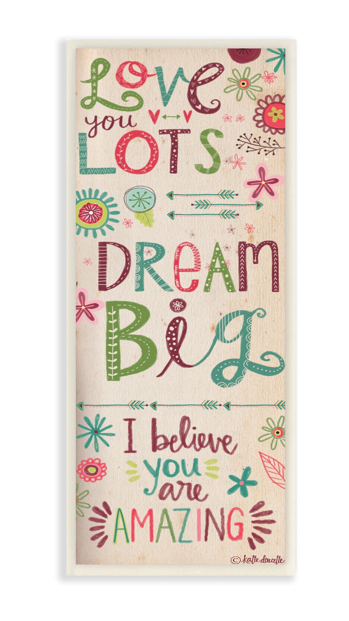 Stupell Industries  Love You Lots Dream Believe Wall Plaque Art
