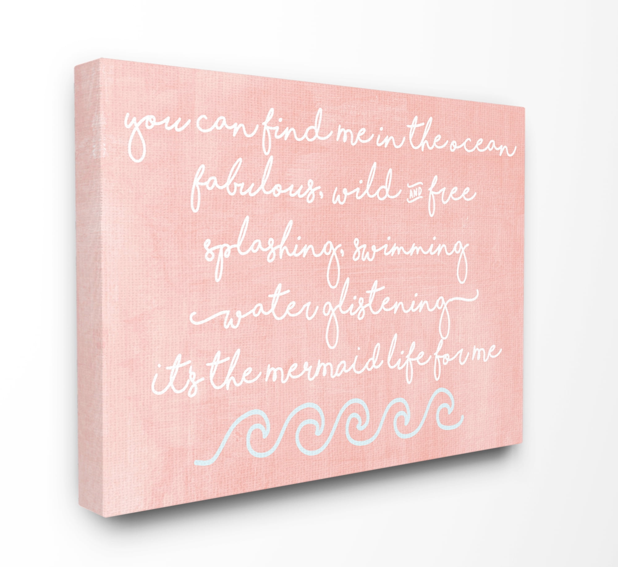 The Kids Room by Stupell Mermaid Life Inspiration Canvas Wall Art by Erica Billups