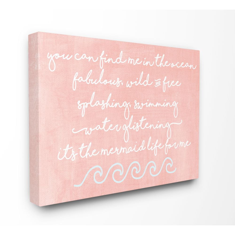 The Kids Room by Stupell Mermaid Life Inspiration Canvas Wall Art by Erica Billups