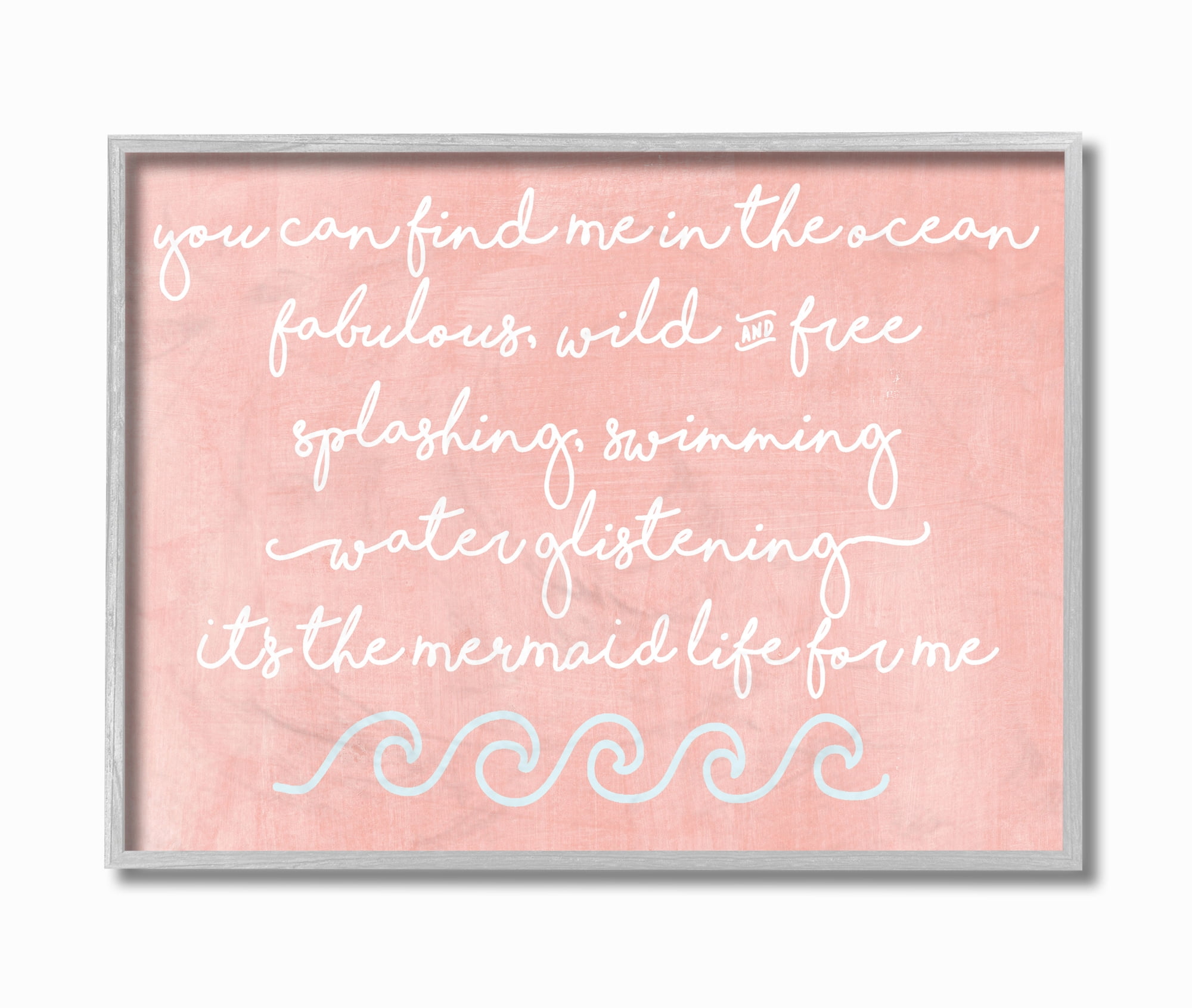 The Kids Room by Stupell Mermaid Life Inspiration Framed Wall Art by Erica Billups