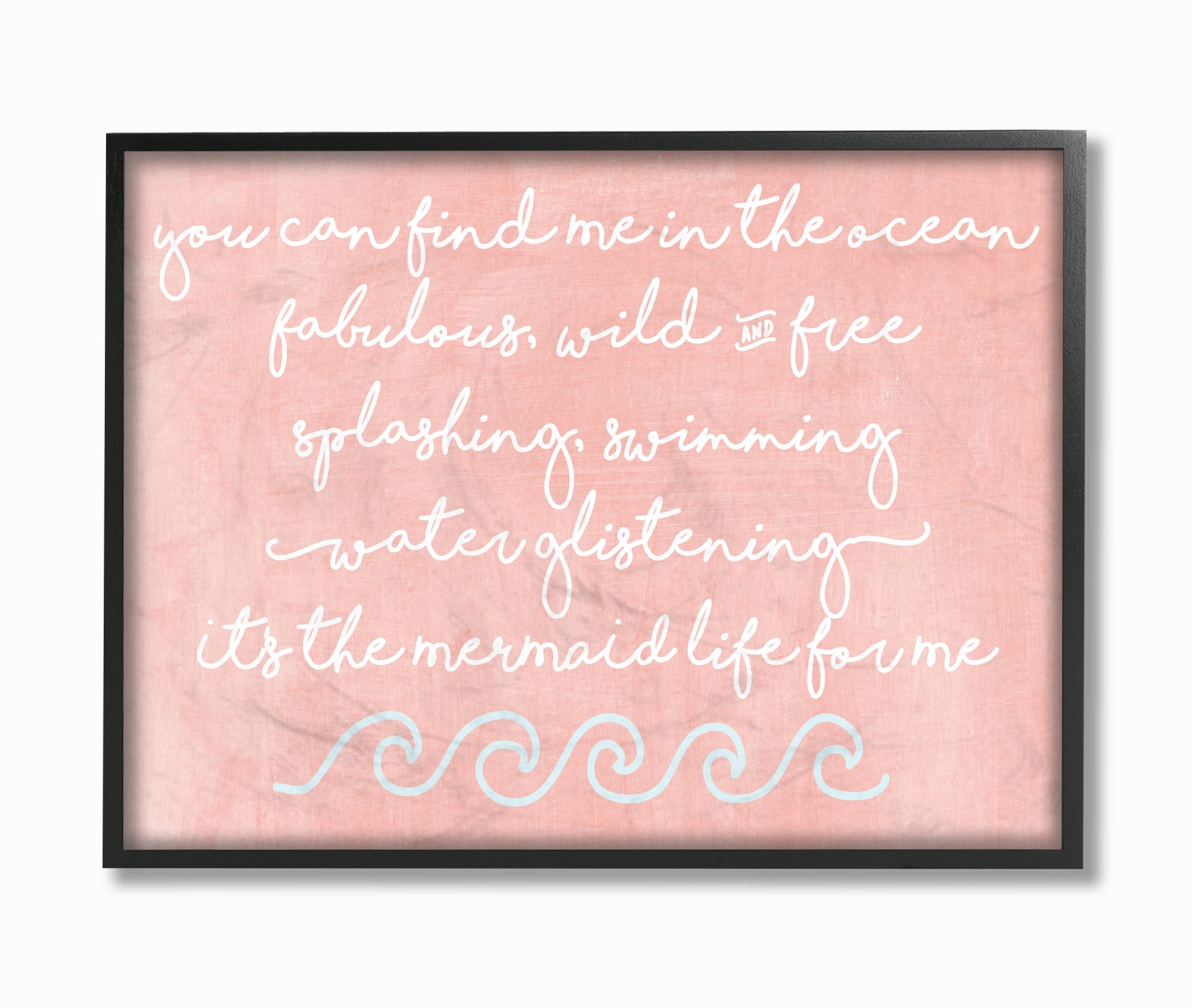 The Kids Room by Stupell Mermaid Life Inspiration Framed Wall Art by Erica Billups