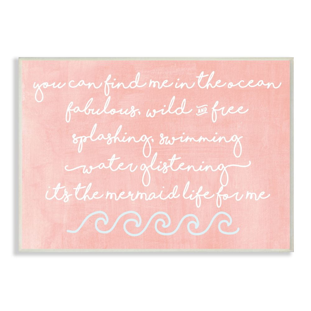 The Kids Room by Stupell Mermaid Life Inspiration Wall Plaqueby Erica Billups