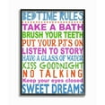 thumbnail image 1 of The Kids Room by Stupell Multi Colored Bedtime Rules Typography Framed Giclee Texturized Art, 11 x 1.5 x 14, 1 of 4