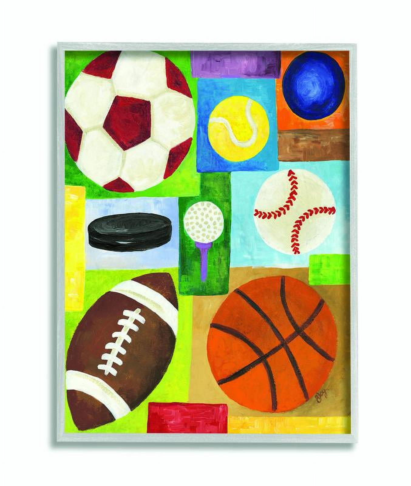 The Kids Room by Stupell Multi-Sport Framed Wall Art by nJoyArt