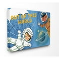 thumbnail image 1 of The Kids Room by Stupell Out Of This Word Space Astronaut Cartoon Kids Nursery Design Canvas Wall Art by The Saturday Evening Post, 1 of 1
