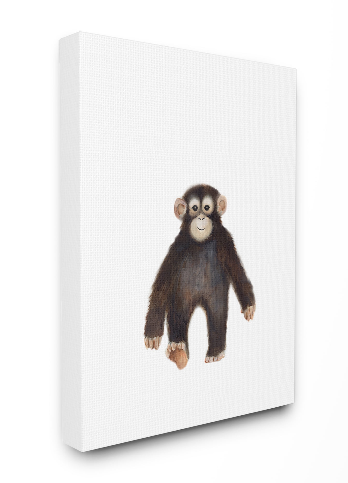 The Kids Room by Stupell Painted Monkey Single Animal Stretched Canvas Wall Art, 16 x 1.5 x 20